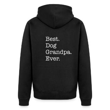 Bestes Opa Hund Geschenk Opa - Unisex Premium Bio Zip Hoodie - Schwarz - Hinten - Nico (187cm)