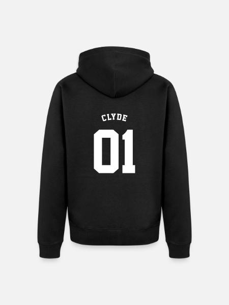 CLYDE - Unisex Premium Bio Zip Hoodie - Schwarz