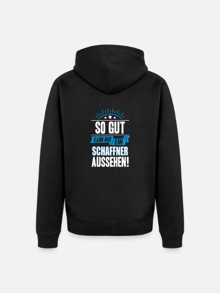 SCHAFFNER - Unisex Premium Bio Zip Hoodie - Schwarz