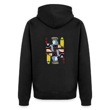 King Card Skateboard Poker Shirt Gift - Unisex Premium Organic Zip Hoodie - black - Back - Nico (187cm)