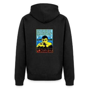 culte limited édition flingueur lino ventura - Veste à capuche bio Premium Unisexe - noir - Dos - Nico (187cm)