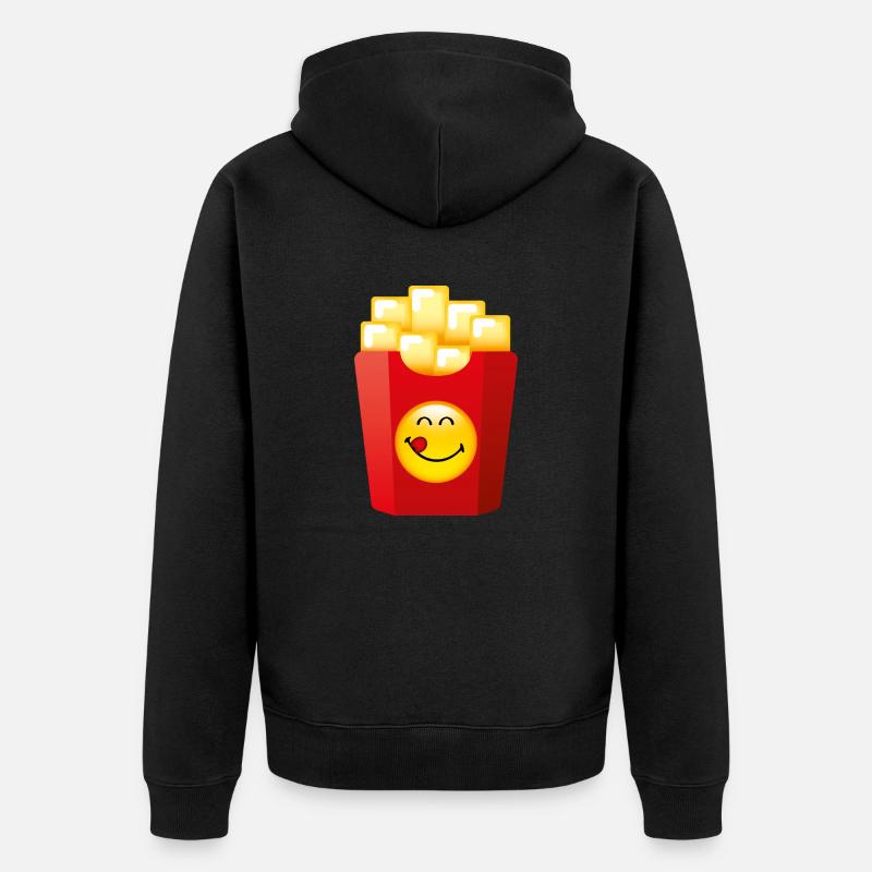 Smiley Chips - Veste à capuche bio Premium Unisexe - noir
