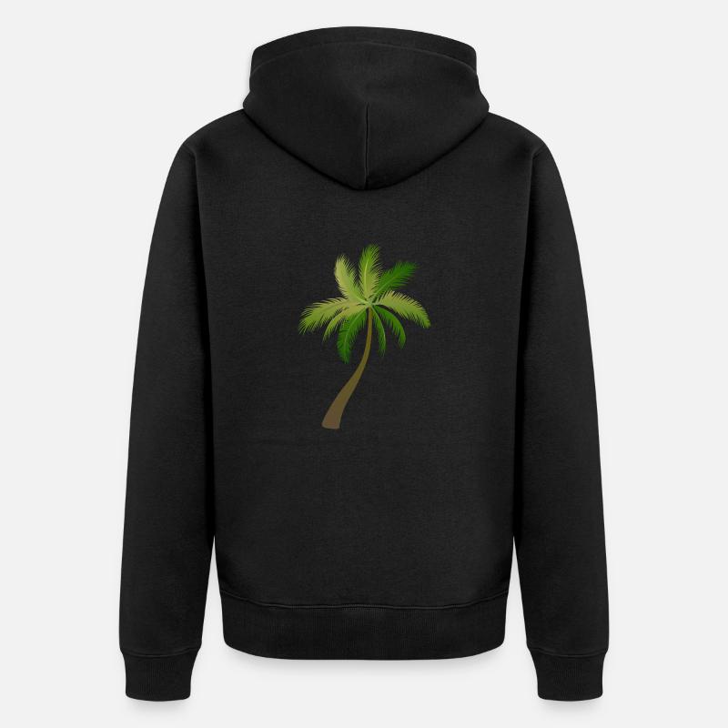 palmier arbre palmiers - Veste à capuche bio Premium Unisexe - noir