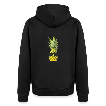Lunettes de soleil ananas - Veste à capuche bio Premium Unisexe - noir - Dos - Nico (187cm)