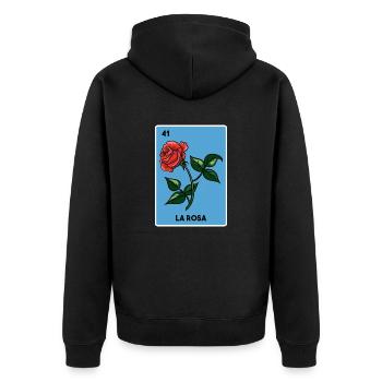 Mexican Bingo Grunge Lottery Gift - Mexican Lotter - Unisex Premium Bio Zip Hoodie - Schwarz - Hinten - Nico (187cm)