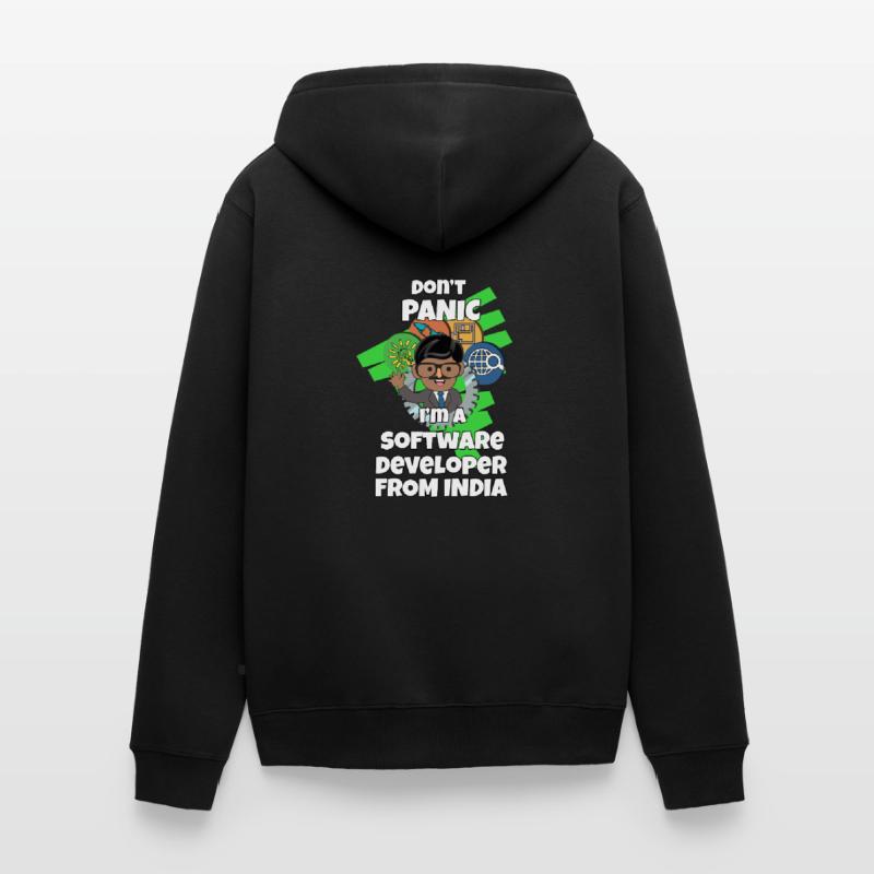 India Indian Developer Software Code I Gift Unisex Premium Organic Zip Hoodie