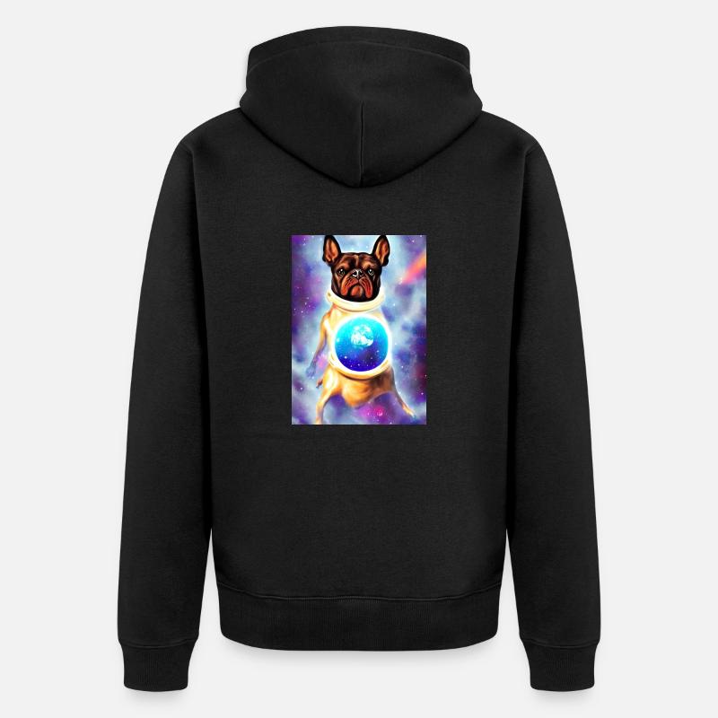 Chien de l’espace - Veste à capuche bio Premium Unisexe - noir