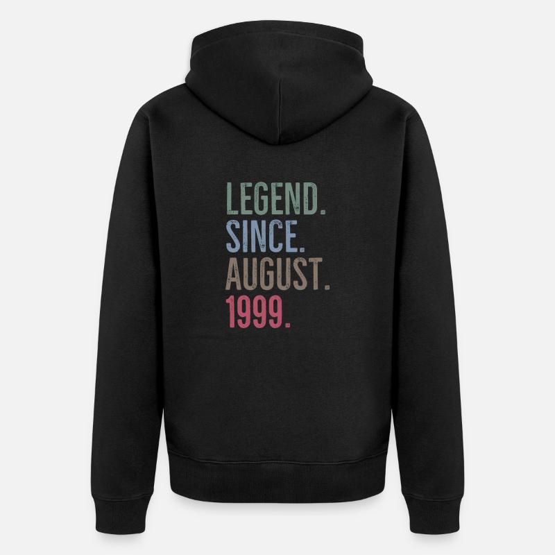 Légende depuis août 1999 - Veste à capuche bio Premium Unisexe - noir