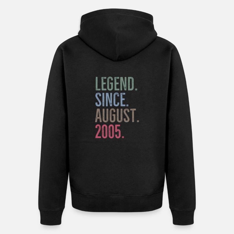 Légende depuis août 2005 - Veste à capuche bio Premium Unisexe - noir