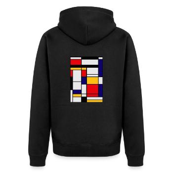 Peinture abstraite - Veste à capuche bio Premium Unisexe - noir - Dos - Nico (187cm)