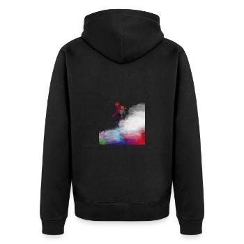Art sportif de ski #ski #sport - Veste à capuche bio Premium Unisexe - noir - Dos - Nico (187cm)