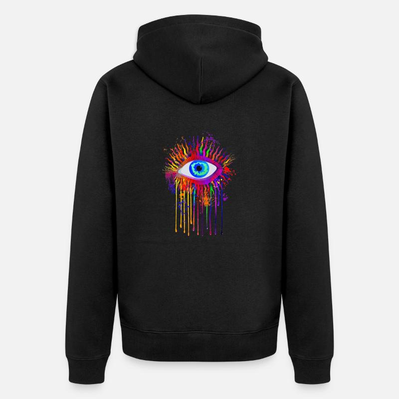 oeil - Veste à capuche bio Premium Unisexe - noir