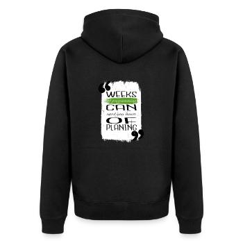 anniversaire docteur cadeau informaticien déclaration - Veste à capuche bio Premium Unisexe - noir - Dos - Nico (187cm)