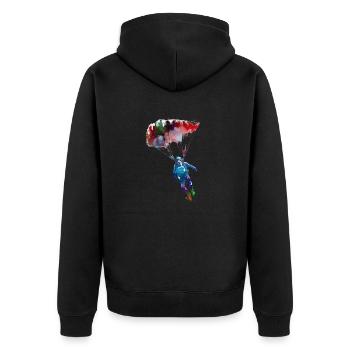 Art sportif parachutiste #paratrooper - Veste à capuche bio Premium Unisexe - noir - Dos - Nico (187cm)