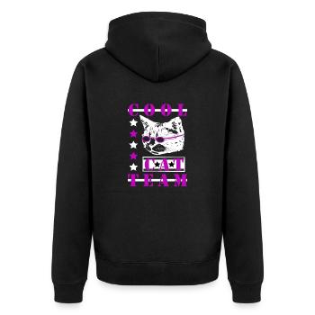 L’équipe Colles Cat - Veste à capuche bio Premium Unisexe - noir - Dos - Nico (187cm)