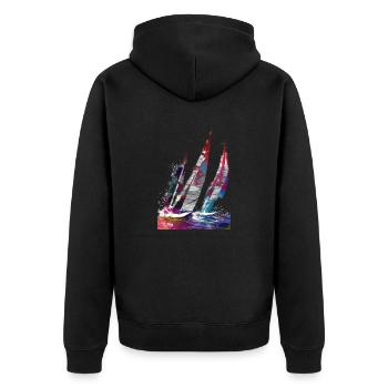 Art sportif de voile #sailing - Veste à capuche bio Premium Unisexe - noir - Dos - Nico (187cm)