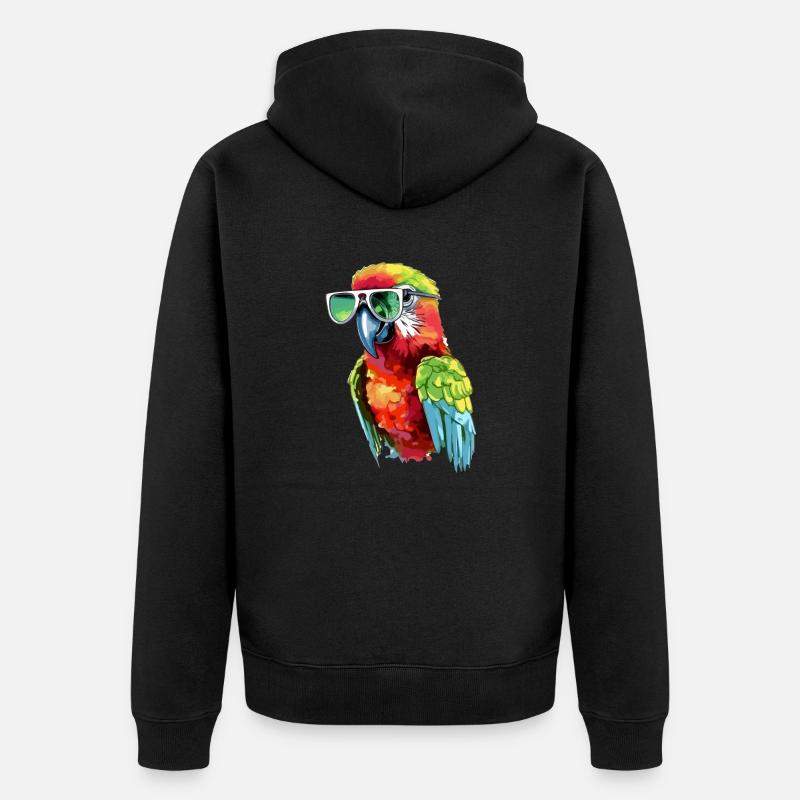 Jack le perroquet - Veste à capuche bio Premium Unisexe - noir