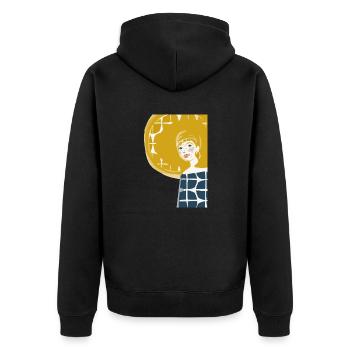 Soleil dans vos cheveux - Veste à capuche bio Premium Unisexe - noir - Dos - Nico (187cm)