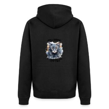 my home it's whare my cat are, ma maison chat - Veste à capuche bio Premium Unisexe - noir - Dos - Nico (187cm)