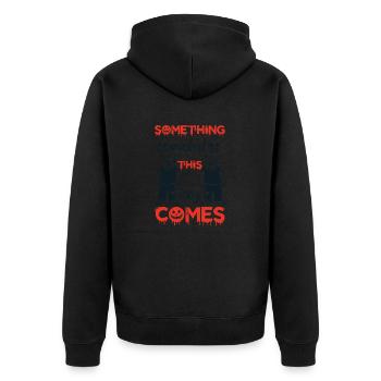 Zombie,Monstre,Hanté,Cimetière,Chaudron - Veste à capuche bio Premium Unisexe - noir - Dos - Nico (187cm)