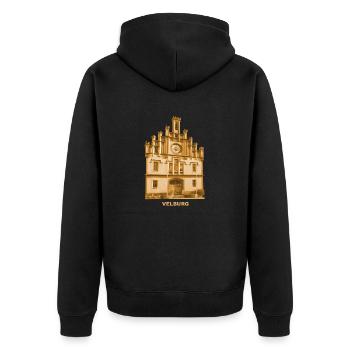 Hôtel de ville de Velburg Haut-Palatinat Bavière - Veste à capuche bio Premium Unisexe - noir - Dos - Nico (187cm)