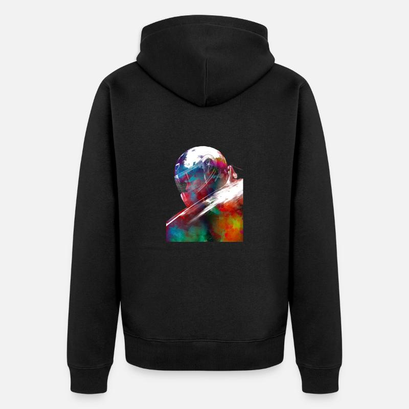 Bobsleigh sport art #bobsleigh - Veste à capuche bio Premium Unisexe - noir