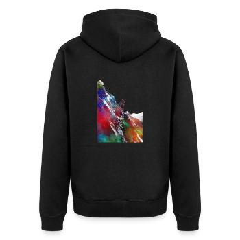 Alpinisme sport art #sport - Veste à capuche bio Premium Unisexe - noir - Dos - Nico (187cm)