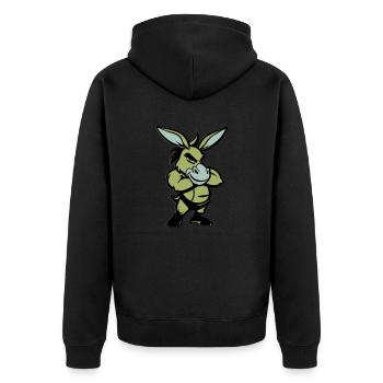 Bande dessinée de l’âne - Veste à capuche bio Premium Unisexe - noir - Dos - Nico (187cm)