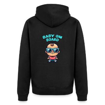 Lunettes de soleil Baby Comic - Veste à capuche bio Premium Unisexe - noir - Dos - Nico (187cm)