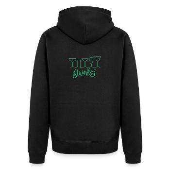 Getränke Galore Drinks - Unisex Premium Bio Zip Hoodie - Schwarz - Hinten - Nico (187cm)