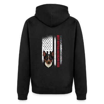 Cadeau de chien Kelpie - Veste à capuche bio Premium Unisexe - noir - Dos - Nico (187cm)