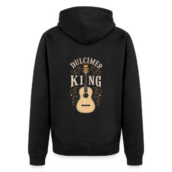 Gift for dulcimer lover - Unisex Premium Organic Zip Hoodie - black - Back - Nico (187cm)