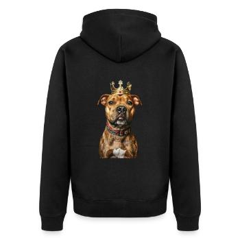 Staffordshire Bull Terrier - Veste à capuche bio Premium Unisexe - noir - Dos - Nico (187cm)