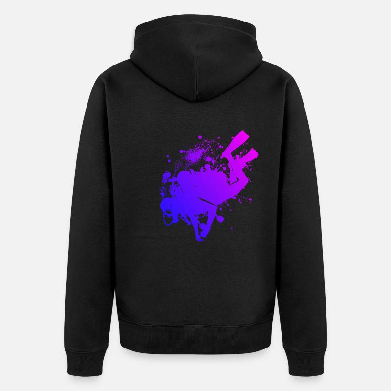 Plongée Hommes Plongée sous-marine Plongée libre - Veste à capuche bio Premium Unisexe - noir