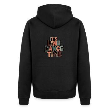 Danse en ligne Time Line Dancing ma passion - Veste à capuche bio Premium Unisexe - noir - Dos - Nico (187cm)