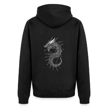Dragon d’Asie - Veste à capuche bio Premium Unisexe - noir - Dos - Nico (187cm)