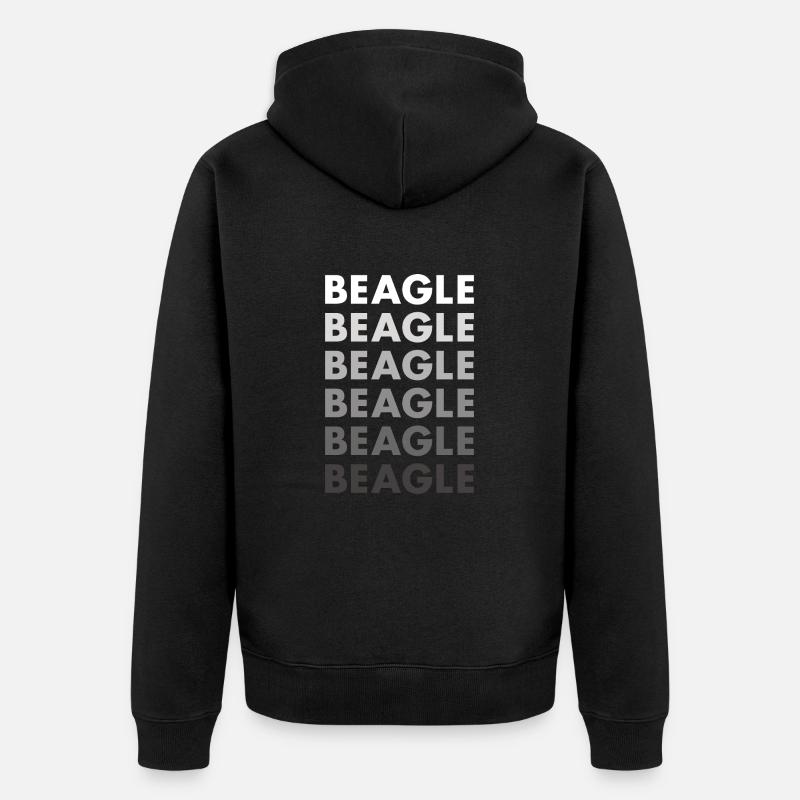Beagle - Unisex Premium Bio Zip Hoodie - Schwarz