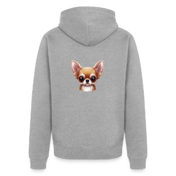 Eleganza Chihuahua - Felpa con cappuccio ecologica premium unisex - grigio melange - Retro - Nico (187cm)