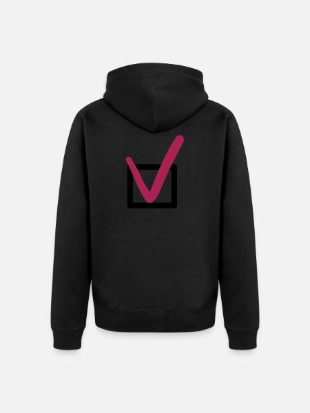 tick - Unisex Premium Organic Zip Hoodie - black