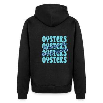 Manger Huîtres Fruits de mer Vin Chef - Veste à capuche bio Premium Unisexe - noir - Dos - Nico (187cm)