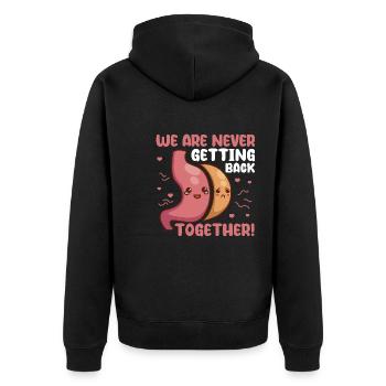 We are never getting back together - Unisex Premium Organic Zip Hoodie - black - Back - Nico (187cm)