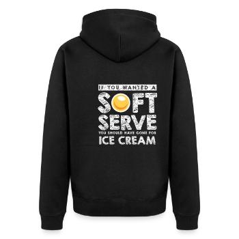 Lustiger Tischtennis Spruch Tischtennis - Unisex Premium Bio Zip Hoodie - Schwarz - Hinten - Nico (187cm)