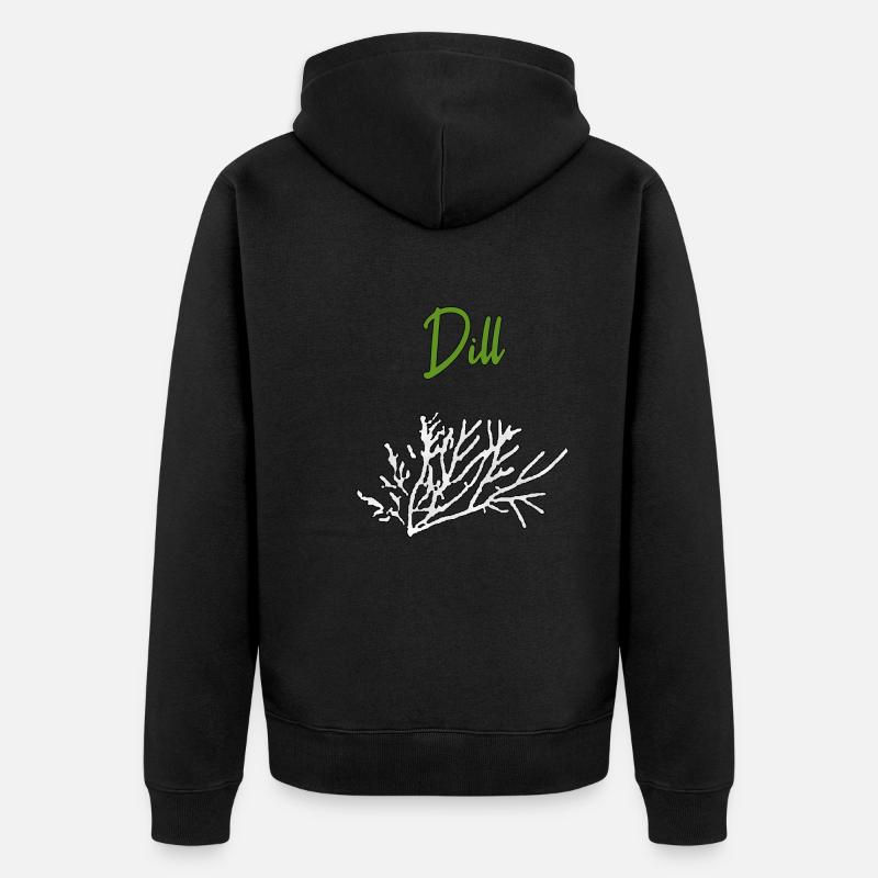 Herbes à l’aneth - Veste à capuche bio Premium Unisexe - noir