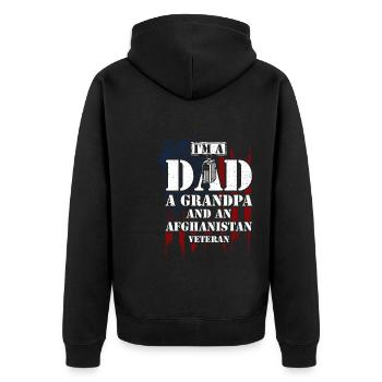 I'm A Dad A Grandpa And An Afgha... - Unisex Premium Organic Zip Hoodie - black - Back - Nico (187cm)
