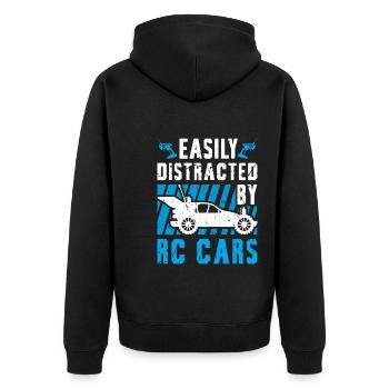 Ferngesteuertes Auto Hobby RC Auto - Unisex Premium Bio Zip Hoodie - Schwarz - Hinten - Nico (187cm)