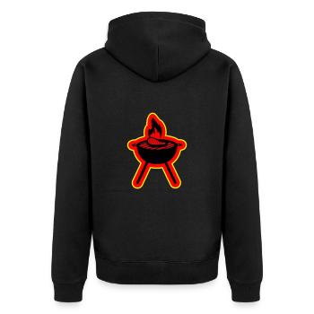 Steak grillé - Veste à capuche bio Premium Unisexe - noir - Dos - Nico (187cm)