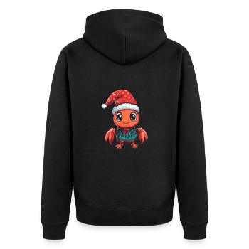 Hummer Krebs Weihnachten Comic - Unisex Premium Bio Zip Hoodie - Schwarz - Hinten - Nico (187cm)