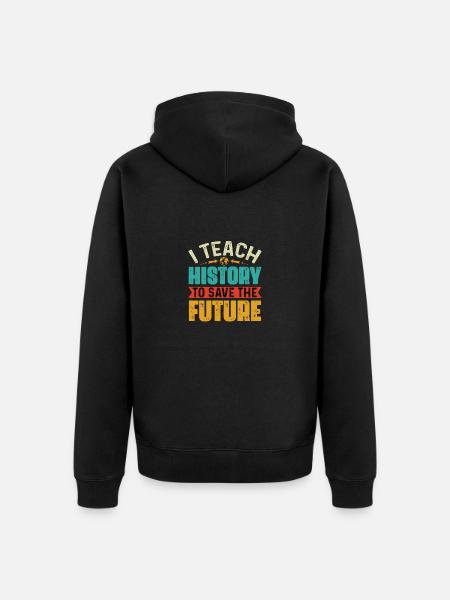 Geschichtslehrer Geschichtslehrer Held - Unisex Premium Bio Zip Hoodie - Schwarz