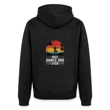 Tanz Bruder Einer Tänzerin Bruder Tänzer Tanzart - Unisex Premium Bio Zip Hoodie - Schwarz - Hinten - Nico (187cm)