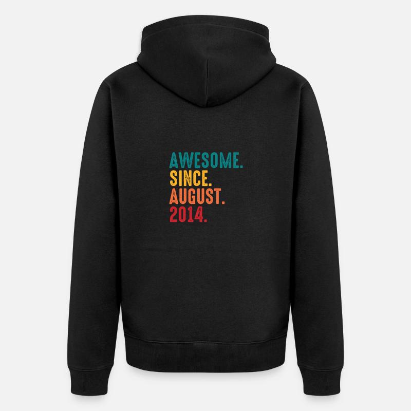 Août 2014 - Anniversaire en août - Veste à capuche bio Premium Unisexe - noir